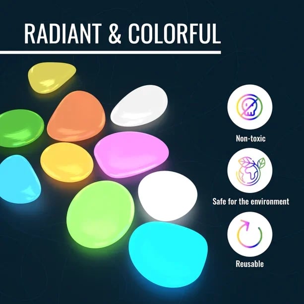 ⚡Pietre che brillano al buio – Illumina il tuo spazio esterno con lampade magiche!