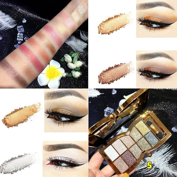 ✨10 farver Sparkle Shimmer Eyeshadow Palette