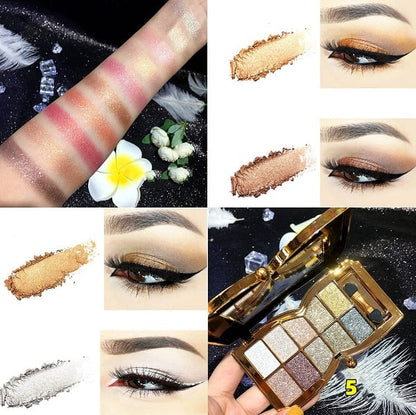 ✨10 farver Sparkle Shimmer Eyeshadow Palette