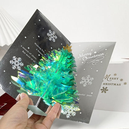 Julgran 3D popup-kort