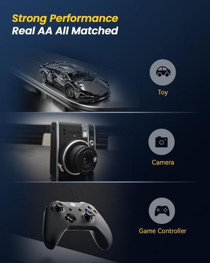 🏆 Offerta Lampo ⚡ 50K+ VENDUTI! Quasi esaurito - 💥🎁🔋 Scomparto di Ricarica - Batterie al Litio AA/AAA Ricaricabili