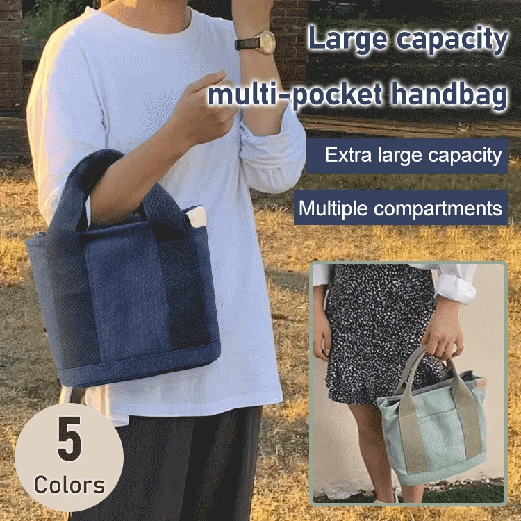 🔥🔥Håndtaske med stor kapacitet og flere lommer HANDMADE👜