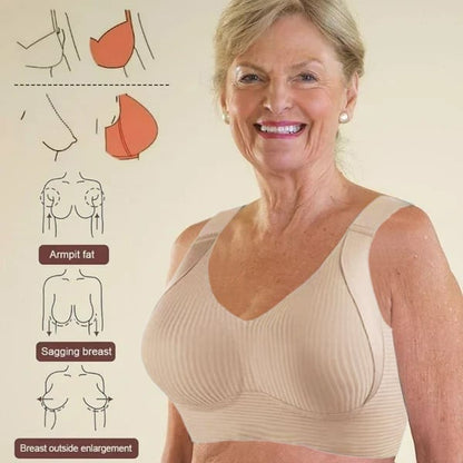 🎁Ribbet push-up-bh til kvinder med justerbare bøjler