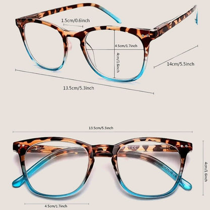 Sexede læsebriller med leopardprint til kvinder Anti-Blue Light Gradient
