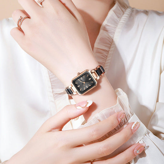 ⌚Fashion rektangulære quartz-ure til kvinder