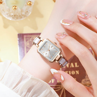 ⌚Fashion rektangulære quartz-ure til kvinder