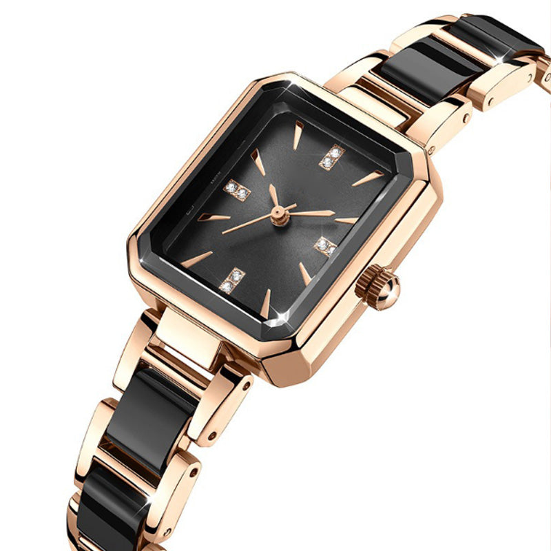 ⌚Fashion rektangulære quartz-ure til kvinder