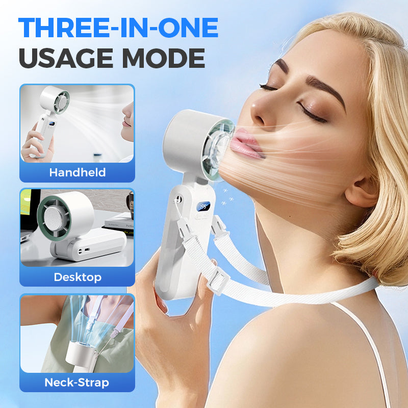 Ventilatore Portatile a Mano con Ghiaccio