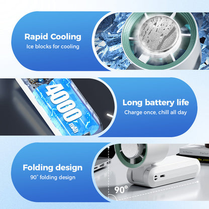 Ventilatore Portatile a Mano con Ghiaccio