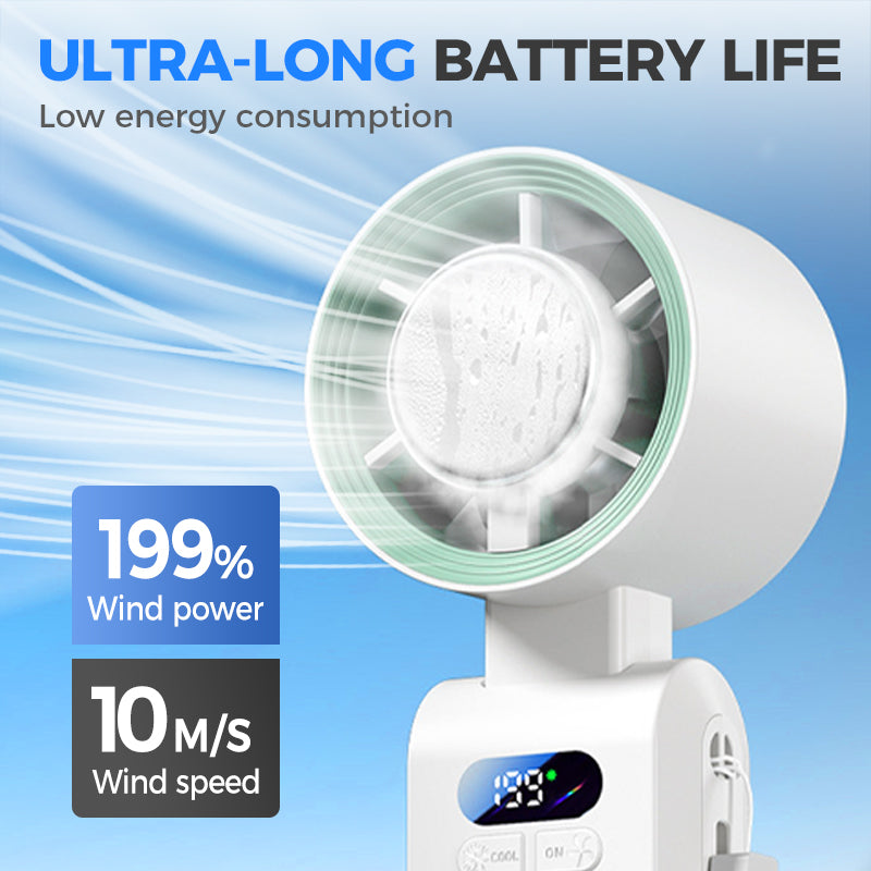 Ventilatore Portatile a Mano con Ghiaccio