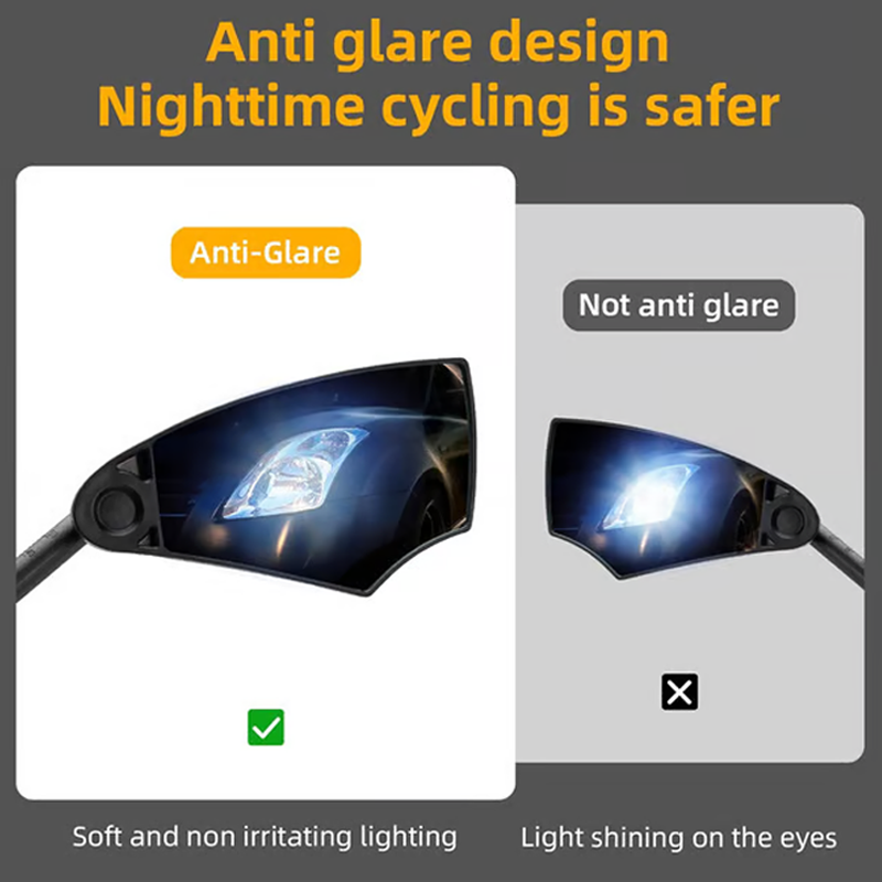 Specchietto retrovisore per bicicletta con regolazione a 360° per manubrio