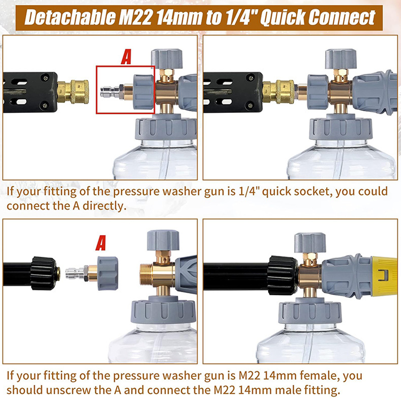 Cannone Schiumogeno ad Alta Pressione per Lavaggio Auto
